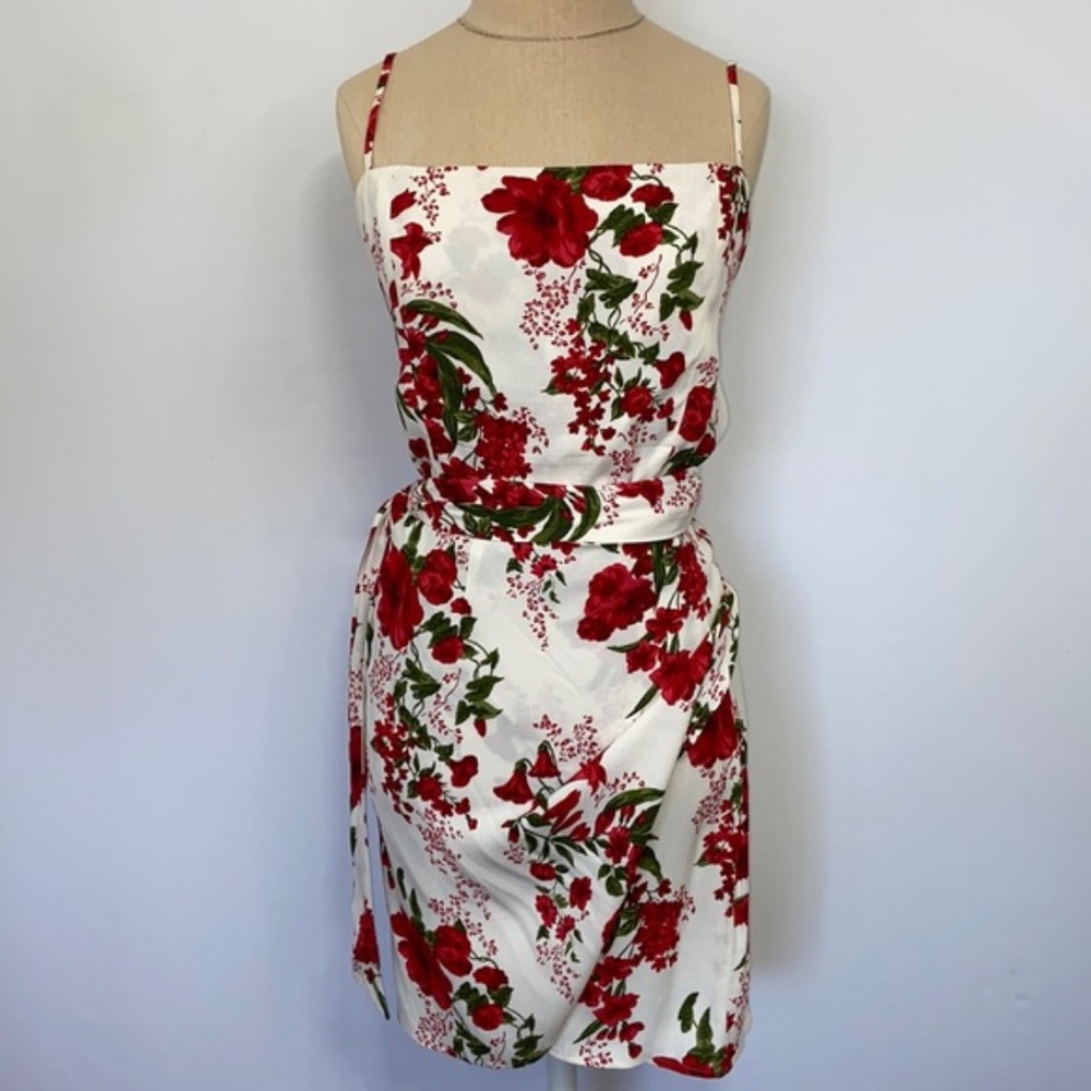 Reformation “Hedy” Floral Wrap Mini Dress Coachella! Sz 10 EUC